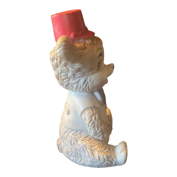 Rubber Squeak Toy Bear Edward Mobley Co Hat Tie Vest Works Vintage READ - Picture 6 of 11